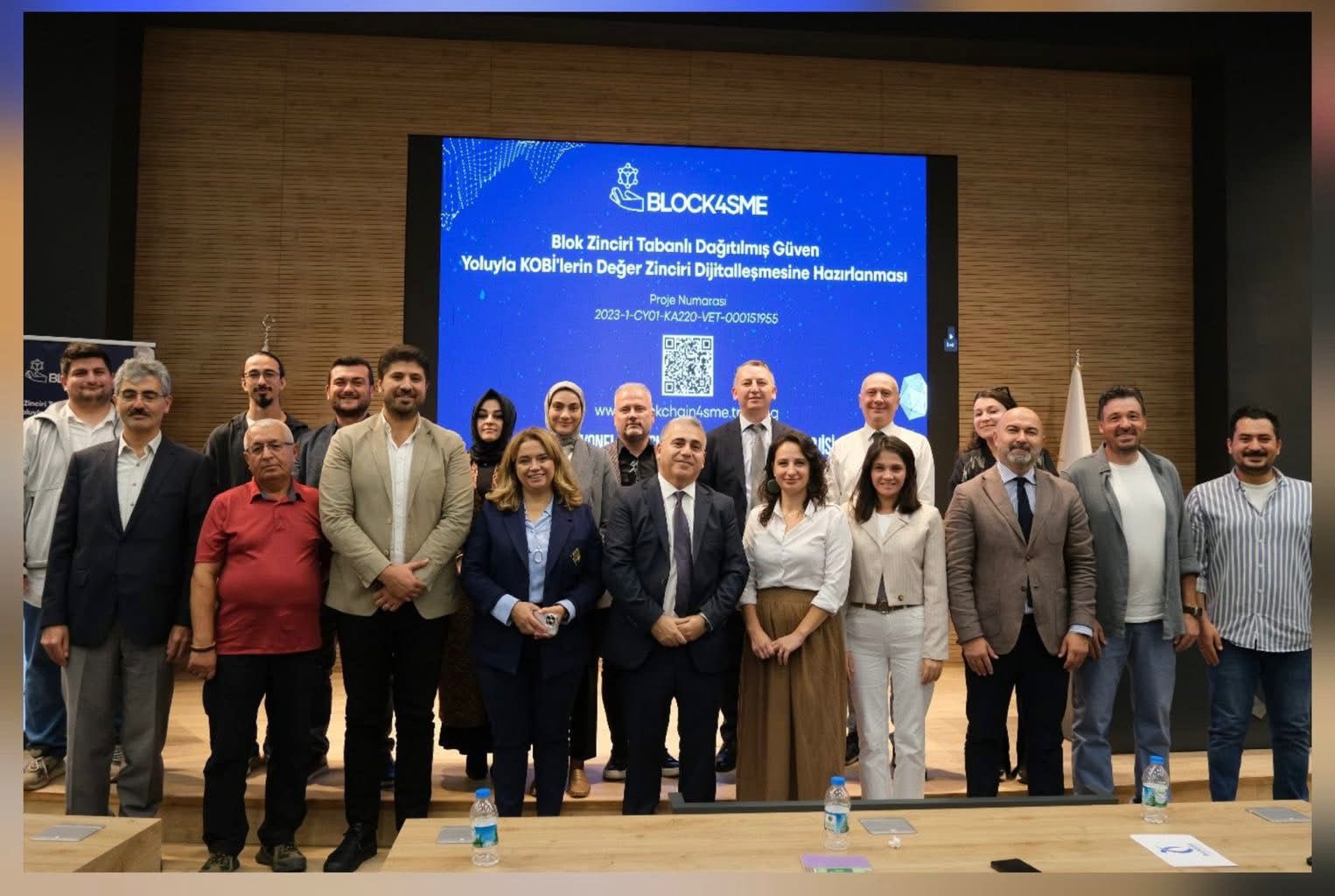 KOBİLERİ BLOK ZİNCİR TEKNOLOJİSİ İLE GÜÇLENDİRMEK - DAĞITILMIŞ GÜVEN YOLUYLA DİJİTAL DÖNÜŞÜMÜ SAĞLAMAK (BLOCK4SME) EĞİTİM ÇALIŞTAYI GERÇEKLEŞTİ.