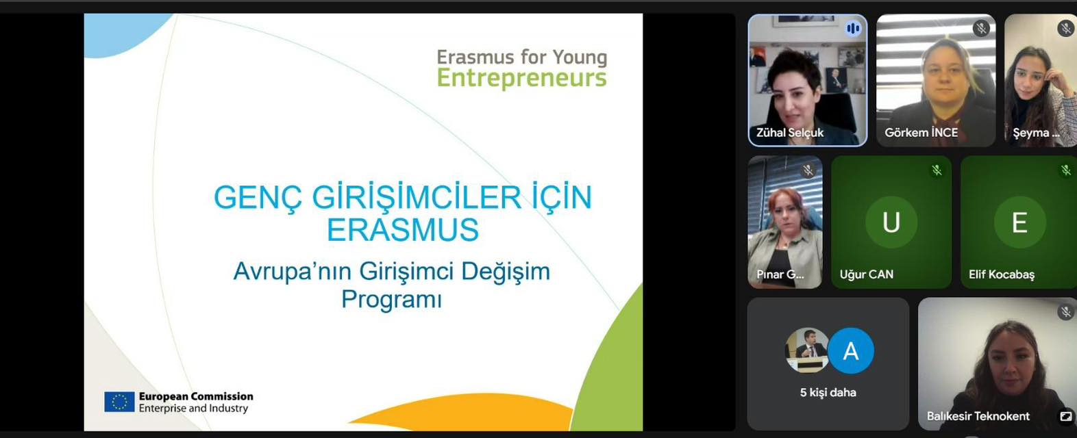 As Balıkesir Technopark, we successfully completed the online information event titled “Erasmus for Young Entrepreneurs Program: Entrepreneurship and Collaboration Opportunities in Europe”, organized in cooperation with Zeytin Group Consultancy. 