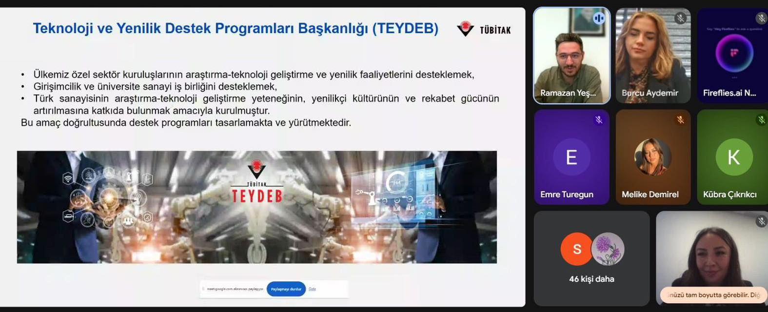 As Balıkesir Teknopark, we organized an informational meeting on TÜBİTAK 1501 – Industrial R&D Projects Funding Program and 1507 – SME R&D Startup Support Program in partnership with TÜBİTAK. The event was attended with great interest by our Teknopark companies, firms from Balıkesir Organized Industrial Zone and Balıkesir Chamber of Industry, R&D Centers, and academics from Balıkesir University.